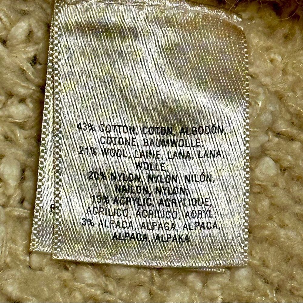 🌟 Anthropologie Moth Textured Asymmetric Sweater with a touch of Alpaca Sz XS - Picture 5 of 7